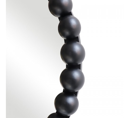 Καθρέπτης Specio ξύλο σε μαύρη απόχρωση Φ60x4.5εκ Υλικό: FIR WOOD - GLASS 233-000040