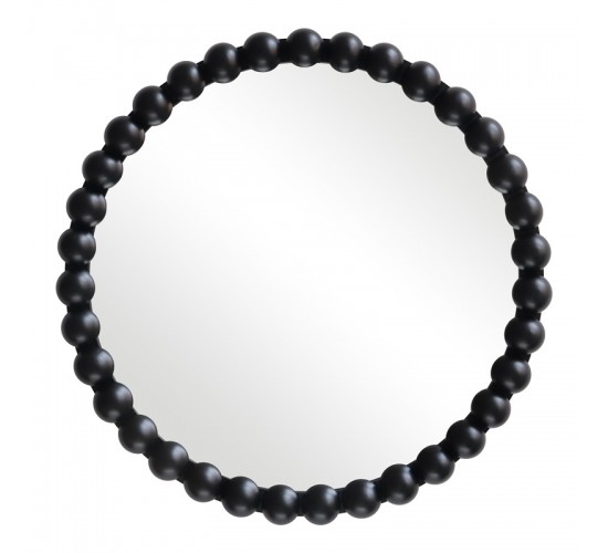 Καθρέπτης Specio ξύλο σε μαύρη απόχρωση Φ60x4.5εκ Υλικό: FIR WOOD - GLASS 233-000040