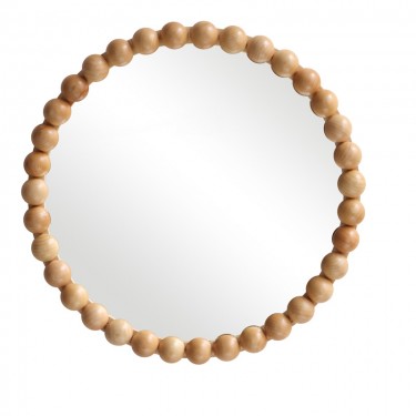 Καθρέπτης Specio ξύλο σε φυσική απόχρωση Φ60x4.5εκ Υλικό: FIRWOOD - GLASS 233-000041