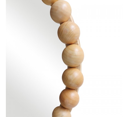 Καθρέπτης Specio ξύλο σε φυσική απόχρωση Φ60x4.5εκ Υλικό: FIRWOOD - GLASS 233-000041