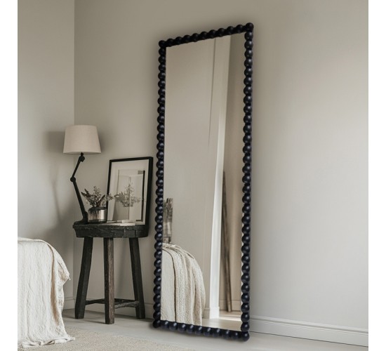 Καθρέπτης Ledalo ξύλο σε μαύρη απόχρωση 45x4.5x130εκ Υλικό: FIRWOOD - GLASS 233-000042