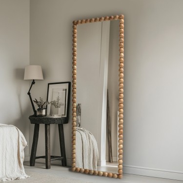 Καθρέπτης Ledalo ξύλο σε φυσική απόχρωση 45x4.5x130εκ Υλικό: FIRWOOD - GLASS 233-000043