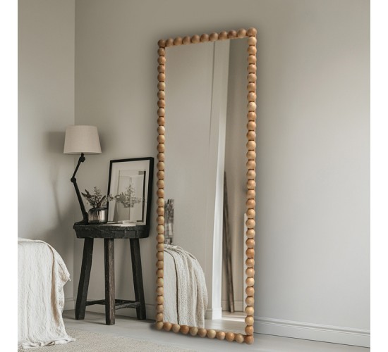 Καθρέπτης Ledalo ξύλο σε φυσική απόχρωση 45x4.5x130εκ Υλικό: FIRWOOD - GLASS 233-000043