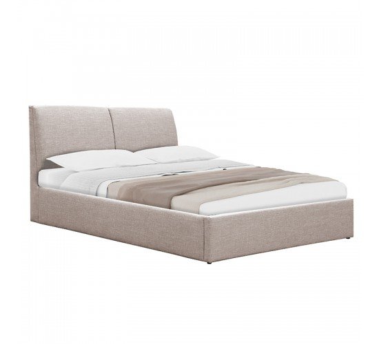 Κρεβάτι διπλό Violaine ύφασμα μπεζ με αποθηκευτικό χώρο 160x200εκ Υλικό: FABRIC- MDF - METAL 234-000008