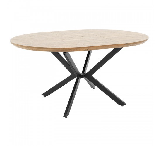 Tραπέζι Lydia MDF επεκτεινόμενο καρυδί-μαύρο 120-160x120x79εκ Υλικό: MDF - METAL - PAPER WOOD 235-000004 Tραπέζι Lydia MDF επεκτεινόμενο καρυδί-μαύρο 120-160x120x79εκ Υλικό: MDF - METAL - PAPER WOOD 235-000004