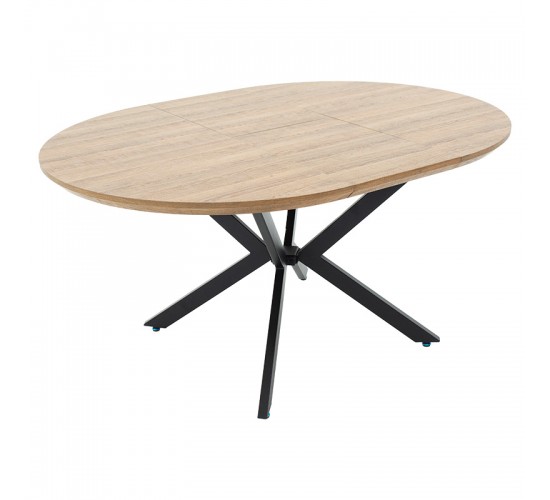 Tραπέζι Lydia MDF επεκτεινόμενο καρυδί-μαύρο 120-160x120x79εκ Υλικό: MDF - METAL - PAPER WOOD 235-000004 Tραπέζι Lydia MDF επεκτεινόμενο καρυδί-μαύρο 120-160x120x79εκ Υλικό: MDF - METAL - PAPER WOOD 235-000004