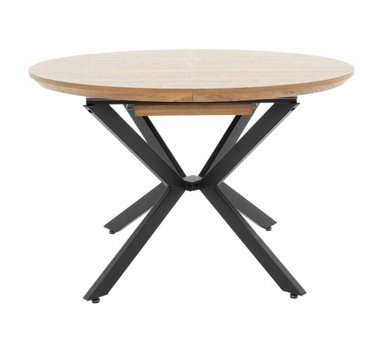 Tραπέζι Lydia MDF επεκτεινόμενο καρυδί-μαύρο 120-160x120x79εκ Υλικό: MDF - METAL - PAPER WOOD 235-000004 Tραπέζι Lydia MDF επεκτεινόμενο καρυδί-μαύρο 120-160x120x79εκ Υλικό: MDF - METAL - PAPER WOOD 235-000004