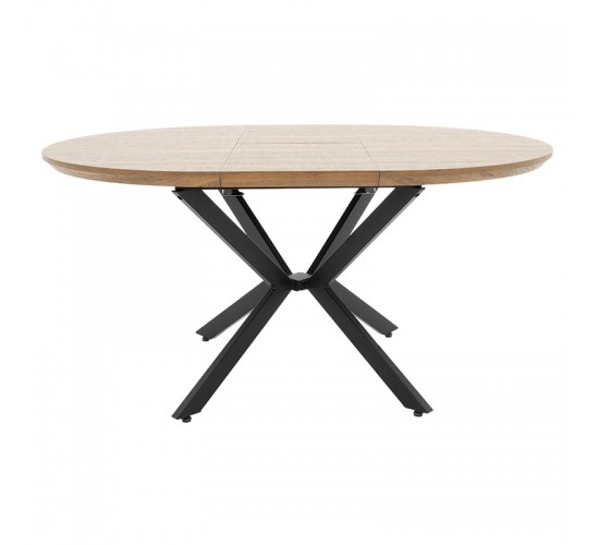 Tραπέζι Lydia MDF επεκτεινόμενο καρυδί-μαύρο 120-160x120x79εκ Υλικό: MDF - METAL - PAPER WOOD 235-000004 Tραπέζι Lydia MDF επεκτεινόμενο καρυδί-μαύρο 120-160x120x79εκ Υλικό: MDF - METAL - PAPER WOOD 235-000004