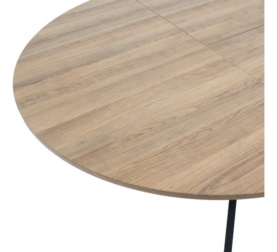 Tραπέζι Lydia MDF επεκτεινόμενο καρυδί-μαύρο 120-160x120x79εκ Υλικό: MDF - METAL - PAPER WOOD 235-000004 Tραπέζι Lydia MDF επεκτεινόμενο καρυδί-μαύρο 120-160x120x79εκ Υλικό: MDF - METAL - PAPER WOOD 235-000004