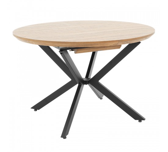 Tραπέζι Lydia MDF επεκτεινόμενο καρυδί-μαύρο 120-160x120x79εκ Υλικό: MDF - METAL - PAPER WOOD 235-000004 Tραπέζι Lydia MDF επεκτεινόμενο καρυδί-μαύρο 120-160x120x79εκ Υλικό: MDF - METAL - PAPER WOOD 235-000004