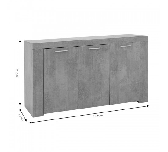 Μπουφές Joanna λευκό 144x42x80εκ Υλικό: CLIPBOARD WITH MELAMINE 235-000013 Μπουφές Joanna λευκό 144x42x80εκ Υλικό: CLIPBOARD WITH MELAMINE 235-000013