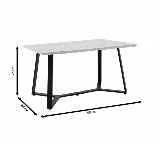 Tραπέζι Gemma sonoma-μαύρο 140x80x75εκ Υλικό: METAL 235-000016 Tραπέζι Gemma sonoma-μαύρο 140x80x75εκ Υλικό: METAL 235-000016