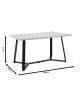 Tραπέζι Gemma sonoma-μαύρο 140x80x75εκ Υλικό: METAL 235-000016 Tραπέζι Gemma sonoma-μαύρο 140x80x75εκ Υλικό: METAL 235-000016