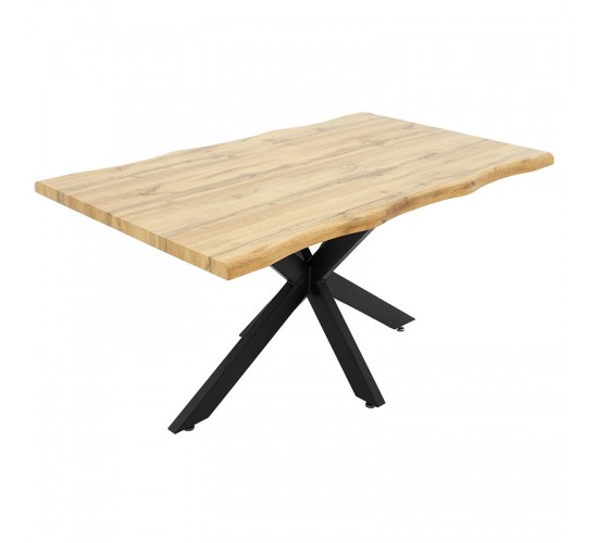 Tραπέζι Gilman MDF sonoma-μαύρο 150x90x75εκ Υλικό: MDF - METAL 235-000021 Tραπέζι Gilman MDF sonoma-μαύρο 150x90x75εκ Υλικό: MDF - METAL 235-000021