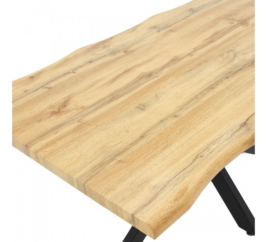 Tραπέζι Gilman MDF sonoma-μαύρο 150x90x75εκ Υλικό: MDF - METAL 235-000021 Tραπέζι Gilman MDF sonoma-μαύρο 150x90x75εκ Υλικό: MDF - METAL 235-000021
