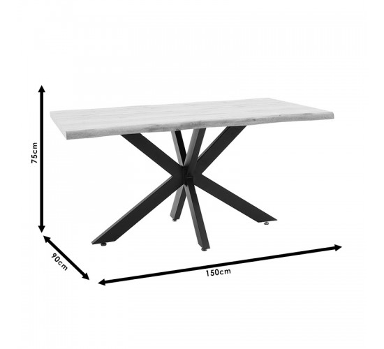 Tραπέζι Gilman MDF sonoma-μαύρο 150x90x75εκ Υλικό: MDF - METAL 235-000021 Tραπέζι Gilman MDF sonoma-μαύρο 150x90x75εκ Υλικό: MDF - METAL 235-000021