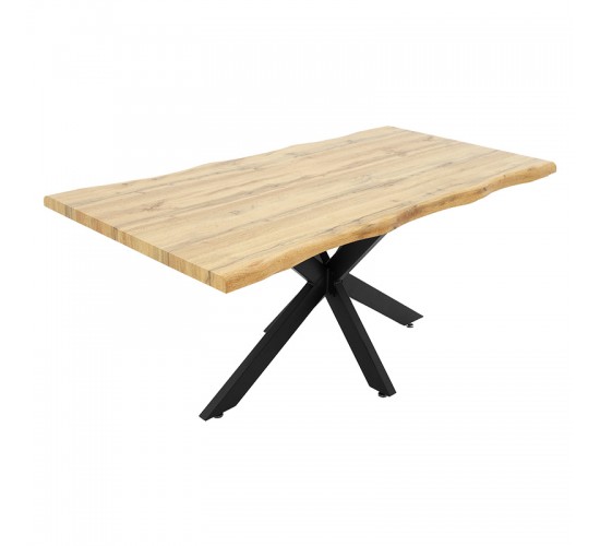 Tραπέζι Gilman MDF sonoma-μαύρο 180x90x75εκ Υλικό: MDF - METAL 235-000022 Tραπέζι Gilman MDF sonoma-μαύρο 180x90x75εκ Υλικό: MDF - METAL 235-000022
