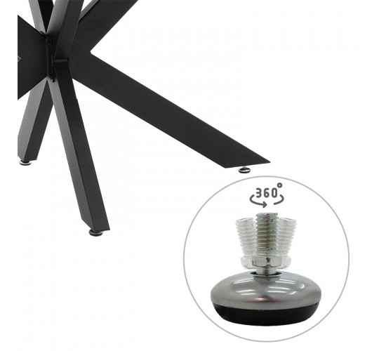 Tραπέζι Gilman MDF sonoma-μαύρο 180x90x75εκ Υλικό: MDF - METAL 235-000022 Tραπέζι Gilman MDF sonoma-μαύρο 180x90x75εκ Υλικό: MDF - METAL 235-000022