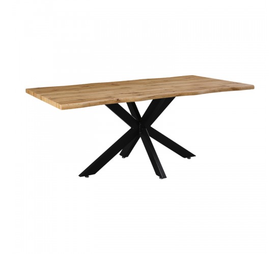 Tραπέζι Gilman MDF sonoma-μαύρο 180x90x75εκ Υλικό: MDF - METAL 235-000022 Tραπέζι Gilman MDF sonoma-μαύρο 180x90x75εκ Υλικό: MDF - METAL 235-000022