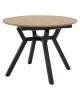 Tραπέζι Frances επεκτεινόμενο MDF sonoma-μαύρο 100-140x100x75εκ Υλικό: MDF - METAL 235-000023 Tραπέζι Frances επεκτεινόμενο MDF sonoma-μαύρο 100-140x100x75εκ Υλικό: MDF - METAL 235-000023