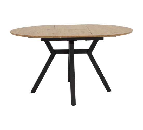 Tραπέζι Frances επεκτεινόμενο MDF sonoma-μαύρο 100-140x100x75εκ Υλικό: MDF - METAL 235-000023 Tραπέζι Frances επεκτεινόμενο MDF sonoma-μαύρο 100-140x100x75εκ Υλικό: MDF - METAL 235-000023