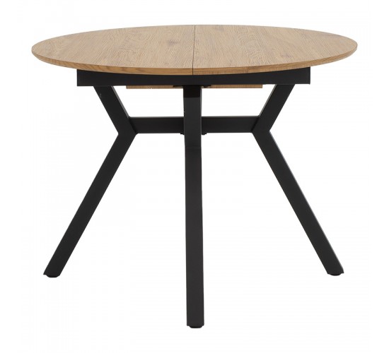 Tραπέζι Frances επεκτεινόμενο MDF sonoma-μαύρο 100-140x100x75εκ Υλικό: MDF - METAL 235-000023 Tραπέζι Frances επεκτεινόμενο MDF sonoma-μαύρο 100-140x100x75εκ Υλικό: MDF - METAL 235-000023