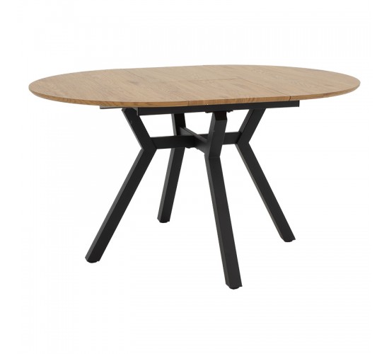 Tραπέζι Frances επεκτεινόμενο MDF sonoma-μαύρο 100-140x100x75εκ Υλικό: MDF - METAL 235-000023 Tραπέζι Frances επεκτεινόμενο MDF sonoma-μαύρο 100-140x100x75εκ Υλικό: MDF - METAL 235-000023