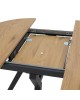 Tραπέζι Frances επεκτεινόμενο MDF sonoma-μαύρο 100-140x100x75εκ Υλικό: MDF - METAL 235-000023 Tραπέζι Frances επεκτεινόμενο MDF sonoma-μαύρο 100-140x100x75εκ Υλικό: MDF - METAL 235-000023