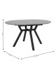 Tραπέζι Frances επεκτεινόμενο MDF sonoma-μαύρο 100-140x100x75εκ Υλικό: MDF - METAL 235-000023 Tραπέζι Frances επεκτεινόμενο MDF sonoma-μαύρο 100-140x100x75εκ Υλικό: MDF - METAL 235-000023