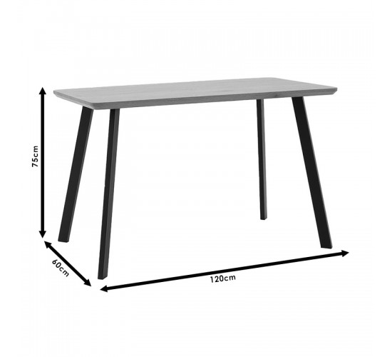 Tραπέζι Adira MDF sonoma-μαύρο 120x60x75εκ Υλικό: MDF - METAL 235-000026 Tραπέζι Adira MDF sonoma-μαύρο 120x60x75εκ Υλικό: MDF - METAL 235-000026