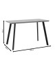 Tραπέζι Adira MDF sonoma-μαύρο 120x60x75εκ Υλικό: MDF - METAL 235-000026 Tραπέζι Adira MDF sonoma-μαύρο 120x60x75εκ Υλικό: MDF - METAL 235-000026