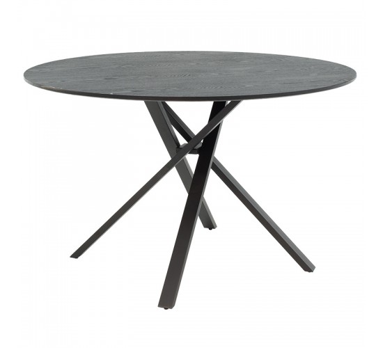 Tραπέζι Cerco MDF μαύρο Φ120x75εκ Υλικό: MDF - METAL 235-000031 Tραπέζι Cerco MDF μαύρο Φ120x75εκ Υλικό: MDF - METAL 235-000031