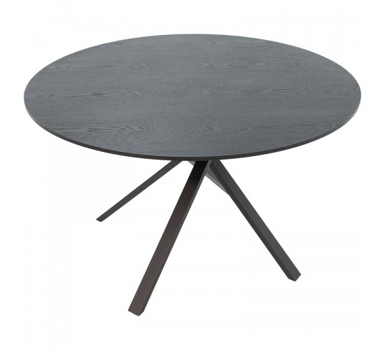 Tραπέζι Cerco MDF μαύρο Φ120x75εκ Υλικό: MDF - METAL 235-000031 Tραπέζι Cerco MDF μαύρο Φ120x75εκ Υλικό: MDF - METAL 235-000031