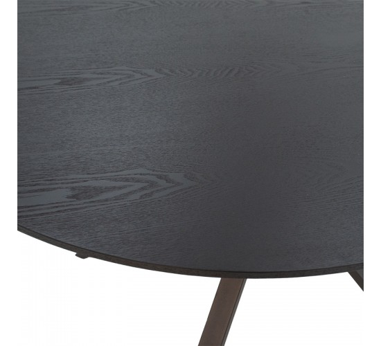 Tραπέζι Cerco MDF μαύρο Φ120x75εκ Υλικό: MDF - METAL 235-000031 Tραπέζι Cerco MDF μαύρο Φ120x75εκ Υλικό: MDF - METAL 235-000031