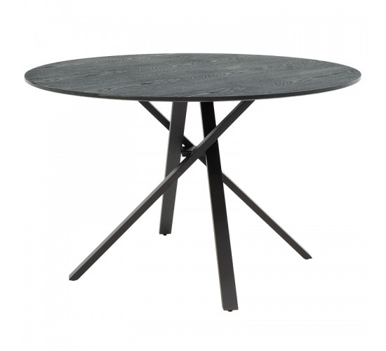 Tραπέζι Cerco MDF μαύρο Φ120x75εκ Υλικό: MDF - METAL 235-000031 Tραπέζι Cerco MDF μαύρο Φ120x75εκ Υλικό: MDF - METAL 235-000031