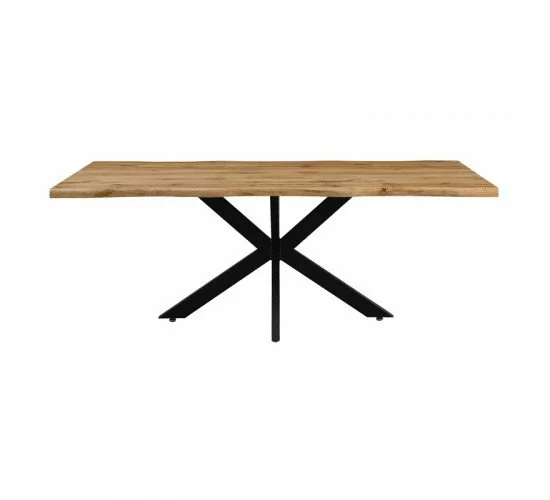 Tραπέζι Gilman mdf σε sonoma απόχρωση και μαύρο μεταλλικό πόδι 200x100x75εκ Υλικό: MDF - METAL 235-000038 Tραπέζι Gilman mdf σε sonoma απόχρωση και μαύρο μεταλλικό πόδι 200x100x75εκ Υλικό: MDF - METAL 235-000038