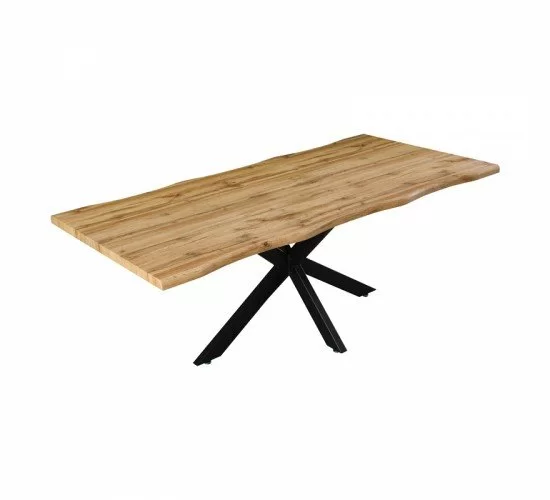 Tραπέζι Gilman mdf σε sonoma απόχρωση και μαύρο μεταλλικό πόδι 200x100x75εκ Υλικό: MDF - METAL 235-000038 Tραπέζι Gilman mdf σε sonoma απόχρωση και μαύρο μεταλλικό πόδι 200x100x75εκ Υλικό: MDF - METAL 235-000038
