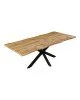 Tραπέζι Gilman mdf σε sonoma απόχρωση και μαύρο μεταλλικό πόδι 200x100x75εκ Υλικό: MDF - METAL 235-000038 Tραπέζι Gilman mdf σε sonoma απόχρωση και μαύρο μεταλλικό πόδι 200x100x75εκ Υλικό: MDF - METAL 235-000038
