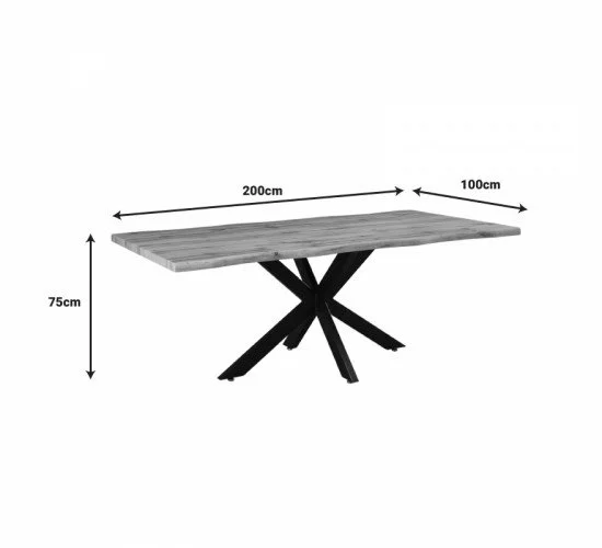 Tραπέζι Gilman mdf σε sonoma απόχρωση και μαύρο μεταλλικό πόδι 200x100x75εκ Υλικό: MDF - METAL 235-000038 Tραπέζι Gilman mdf σε sonoma απόχρωση και μαύρο μεταλλικό πόδι 200x100x75εκ Υλικό: MDF - METAL 235-000038