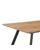 Τραπέζι επεκτεινόμενο Kannu σε φυσική απόχρωση με μαύρα μεταλλικά πόδια 160-200x90x75εκ Υλικό: MDF with paper veneer Powder coating metal legs 235-000042