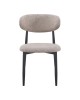 Καρέκλα Folegio μπουκλέ σε γκρι απόχρωση με μαύρα πόδια 59x50x75εκ Υλικό: fabric seat Powder coating frame 235-000044
