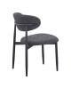 Καρέκλα Folegio μπουκλέ σε ανθρακί απόχρωση με μαύρα πόδια 59x50x75εκ Υλικό: fabric seat Powder coating frame 235-000045