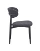Καρέκλα Folegio μπουκλέ σε ανθρακί απόχρωση με μαύρα πόδια 59x50x75εκ Υλικό: fabric seat Powder coating frame 235-000045