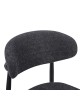 Καρέκλα Folegio μπουκλέ σε ανθρακί απόχρωση με μαύρα πόδια 59x50x75εκ Υλικό: fabric seat Powder coating frame 235-000045