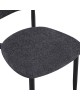 Καρέκλα Folegio μπουκλέ σε ανθρακί απόχρωση με μαύρα πόδια 59x50x75εκ Υλικό: fabric seat Powder coating frame 235-000045