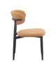 Καρέκλα Folegio μπουκλέ σε camel απόχρωση με μαύρα πόδια 59x50x75εκ Υλικό: fabric seat Powder coating frame 235-000046