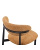 Καρέκλα Folegio μπουκλέ σε camel απόχρωση με μαύρα πόδια 59x50x75εκ Υλικό: fabric seat Powder coating frame 235-000046