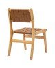 Καρέκλα Ridley ξύλο-pu φυσικό Υλικό: RUBBER WOOD - PVC 236-000008