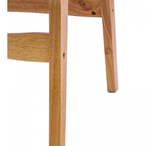 Καρέκλα Ridley ξύλο-pu φυσικό Υλικό: RUBBER WOOD - PVC 236-000008