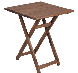 Τραπέζι Retto μασίφ ξύλο οξιάς καρυδί εμποτισμού 60x60x73εκ Υλικό: Solid wood beech 237-000008